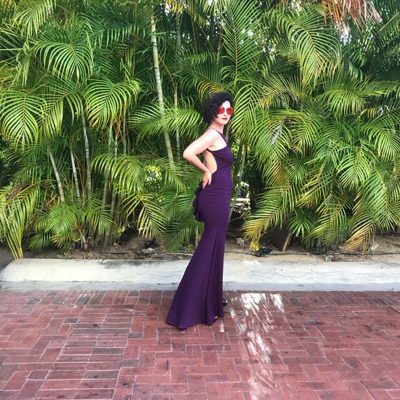 Elegant Purple Evening Gown - Picture 4 of 9